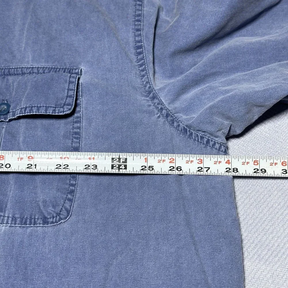 Work‎ n' Sport Blue Gray Denim Flannel Lined Workwear Button Shirt 2XL Lot of 2